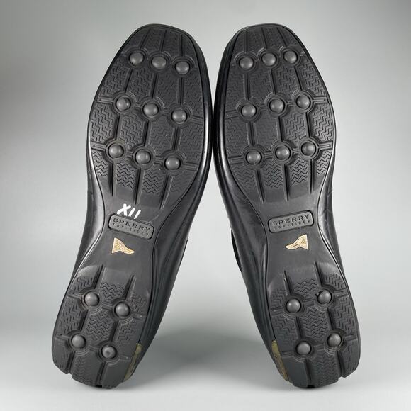 Sperry Gold Cup Mens 11 M Black Leather Slip On Driving Penny Loafers Casual GUC - Picture 4 of 9